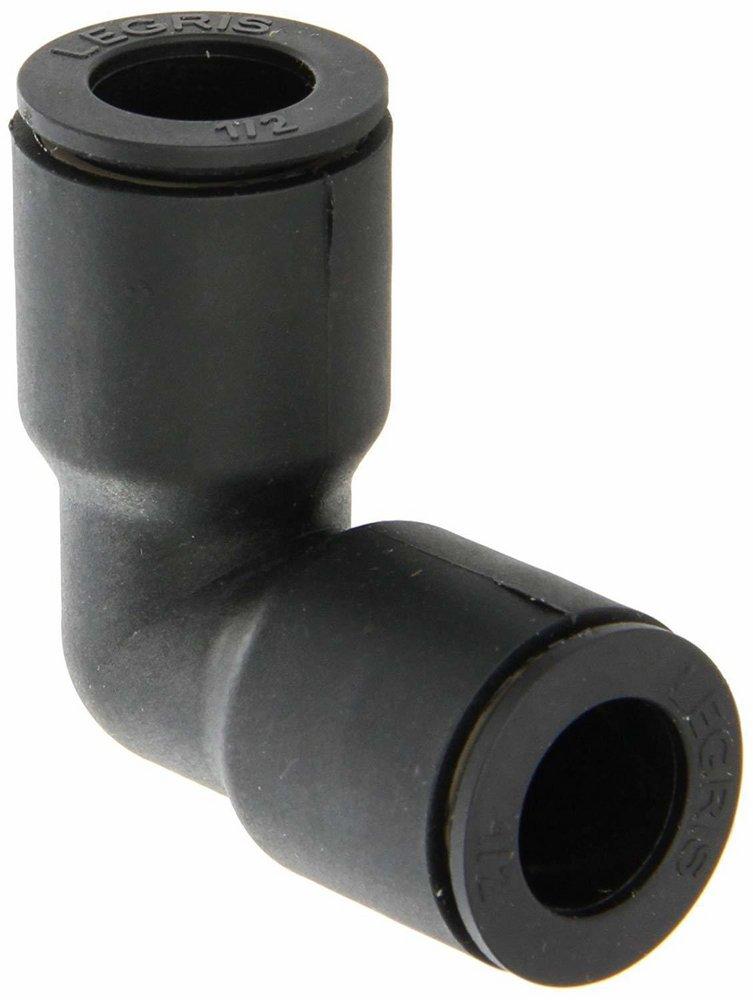 Legris Black OD Tube x MNPT 90 Degree Plastic Nickel-plated Brass Elbow 