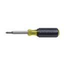 Klein Tools Black 5-in-1 Steel Screwdriver with Cushion Grip Handle in Yellow and Black 