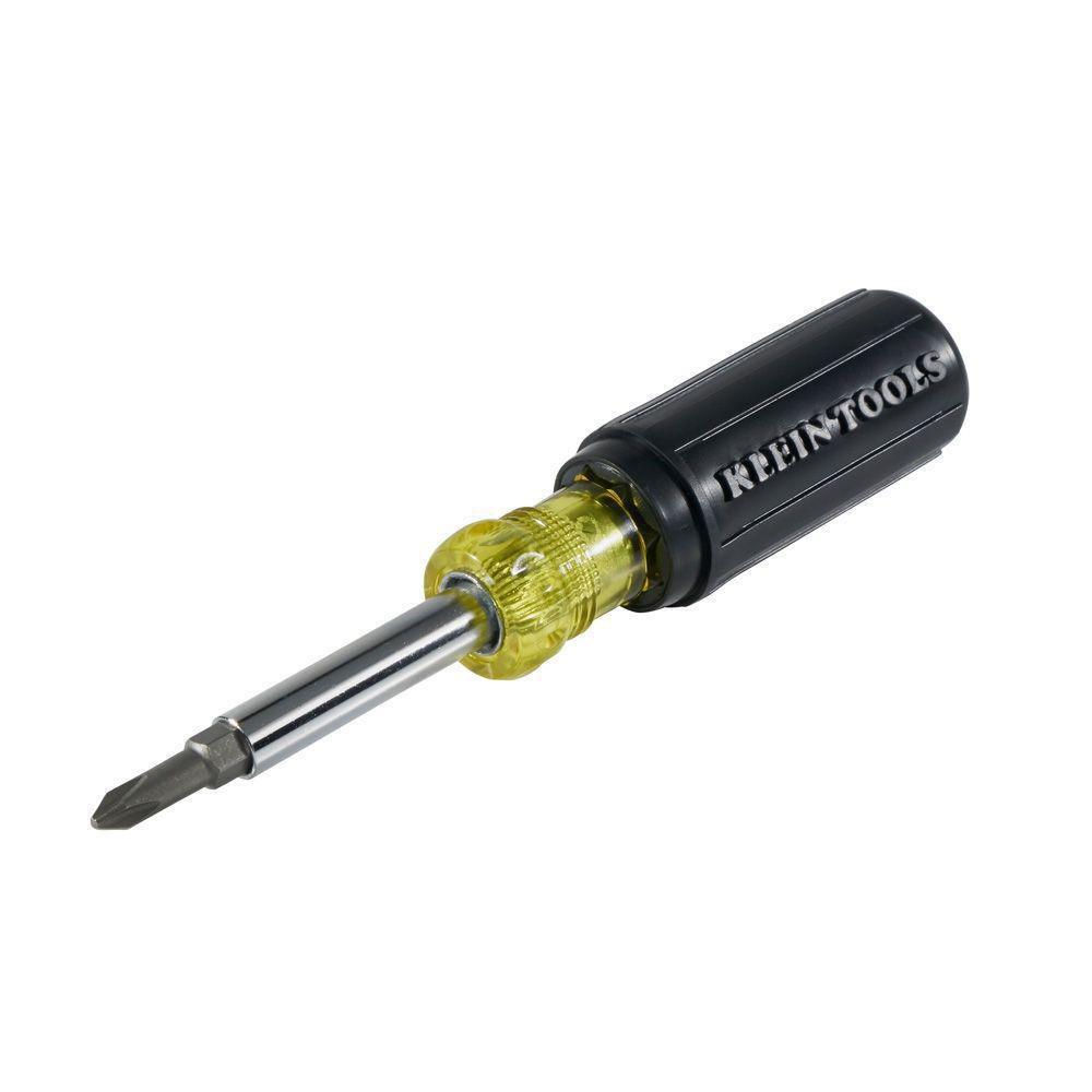Klein Tools Black Manual Slotted 1 Piece Screwdriver 