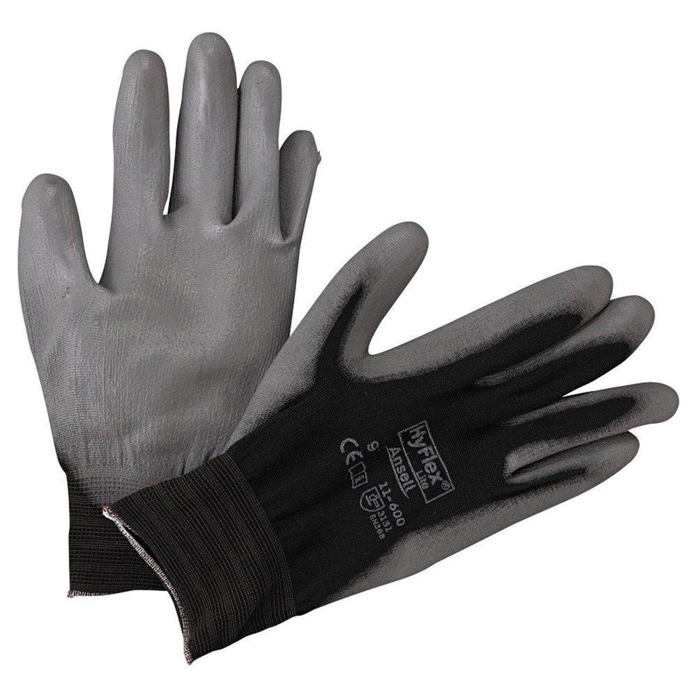 Ansell Occupational Healthcare Black Plastic Glove in Black, Grey and White 