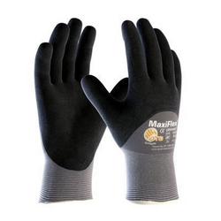 3/4 Black Nitrile Micro-Foam Controlled Grip Gloves, L