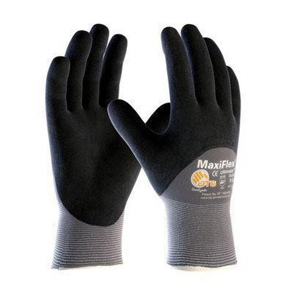 PIP&reg; Black Plastic and Rubber Automotive and Painting Gloves in Black and Grey 
