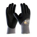 3/4 Black Nitrile Micro-Foam Controlled Grip Gloves, L