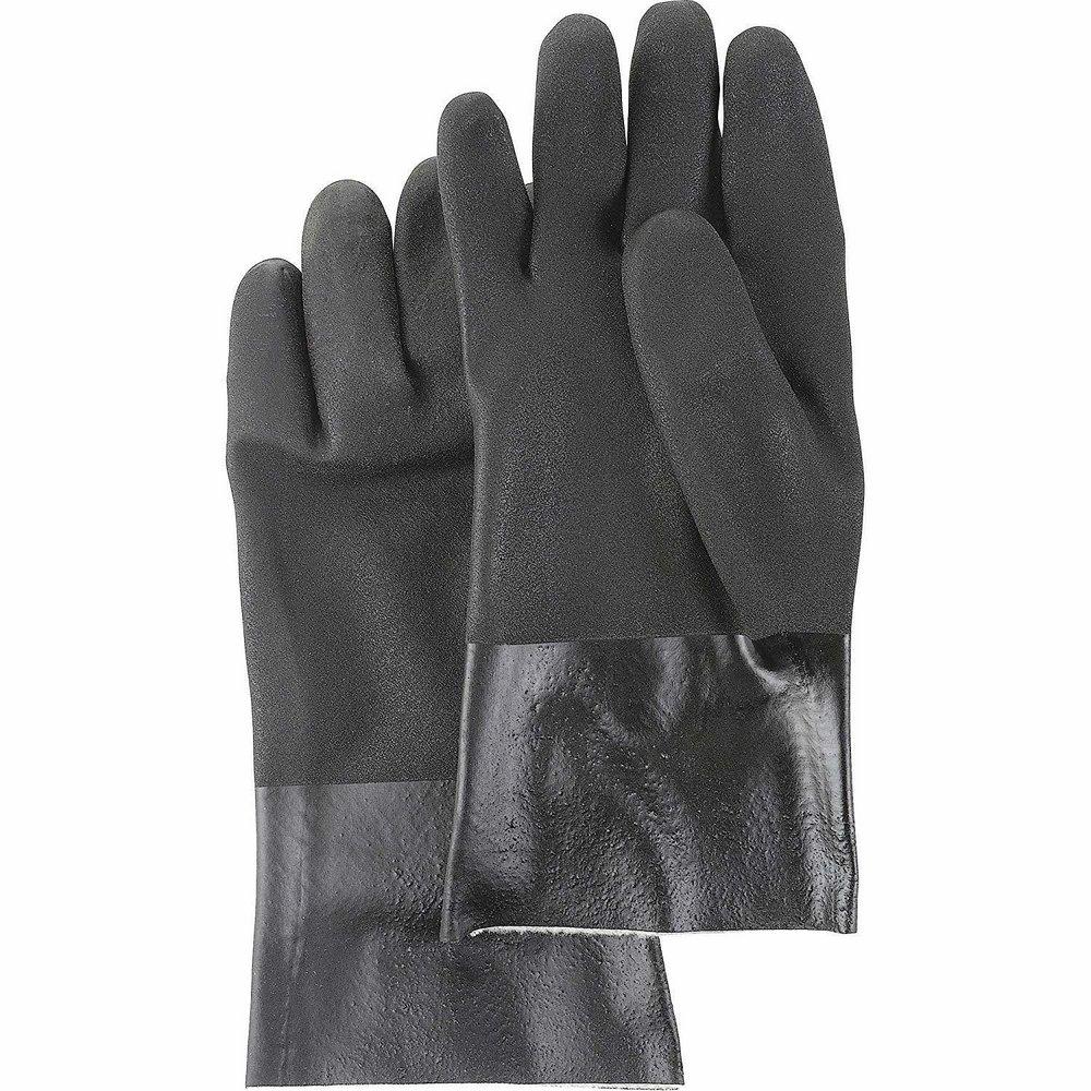 Showa Best Glove Black Left Hand, Petrochemical and Chemical Heavy Weight Rough Glove in Black 