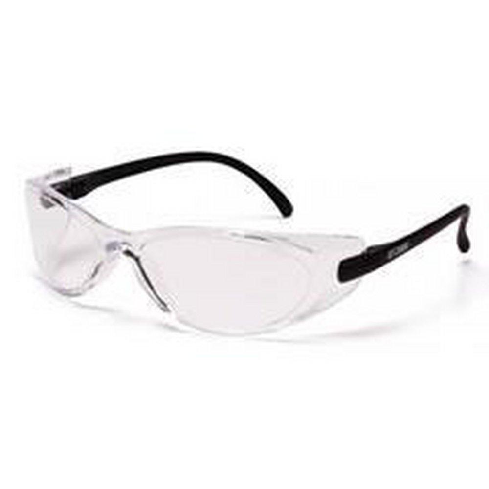 Pyramex Safety Products Polycarbonate Safety Glasses with Black Frame and Lens 