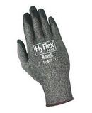 Size 8 Rubber and Plastic Glove in Black and Grey