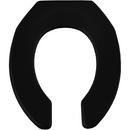 Round Open Front Toilet Seat in Black