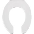 Round Open Front Toilet Seat in White