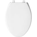 Bemis White Elongated Open Front Toilet Seat with Cover 