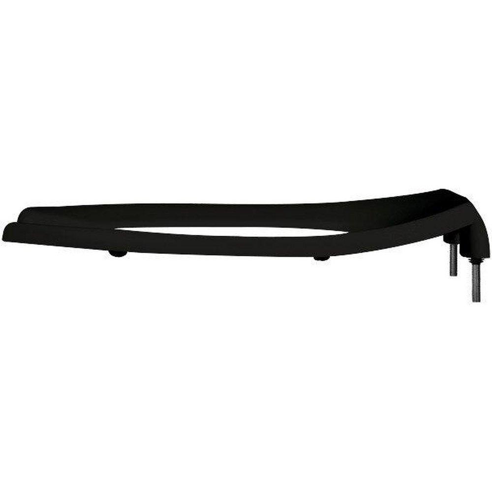 Bemis Black Elongated Open Front Toilet Seat (Less Cover) 