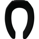 Bemis Black Elongated Open Front Toilet Seat (Less Cover) 