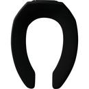 Bemis Black Elongated Open Front Toilet Seat (Less Cover) 