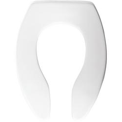 Elongated Open Front Toilet Seat in White