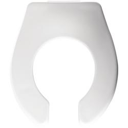 Round Open Front Toilet Seat in White
