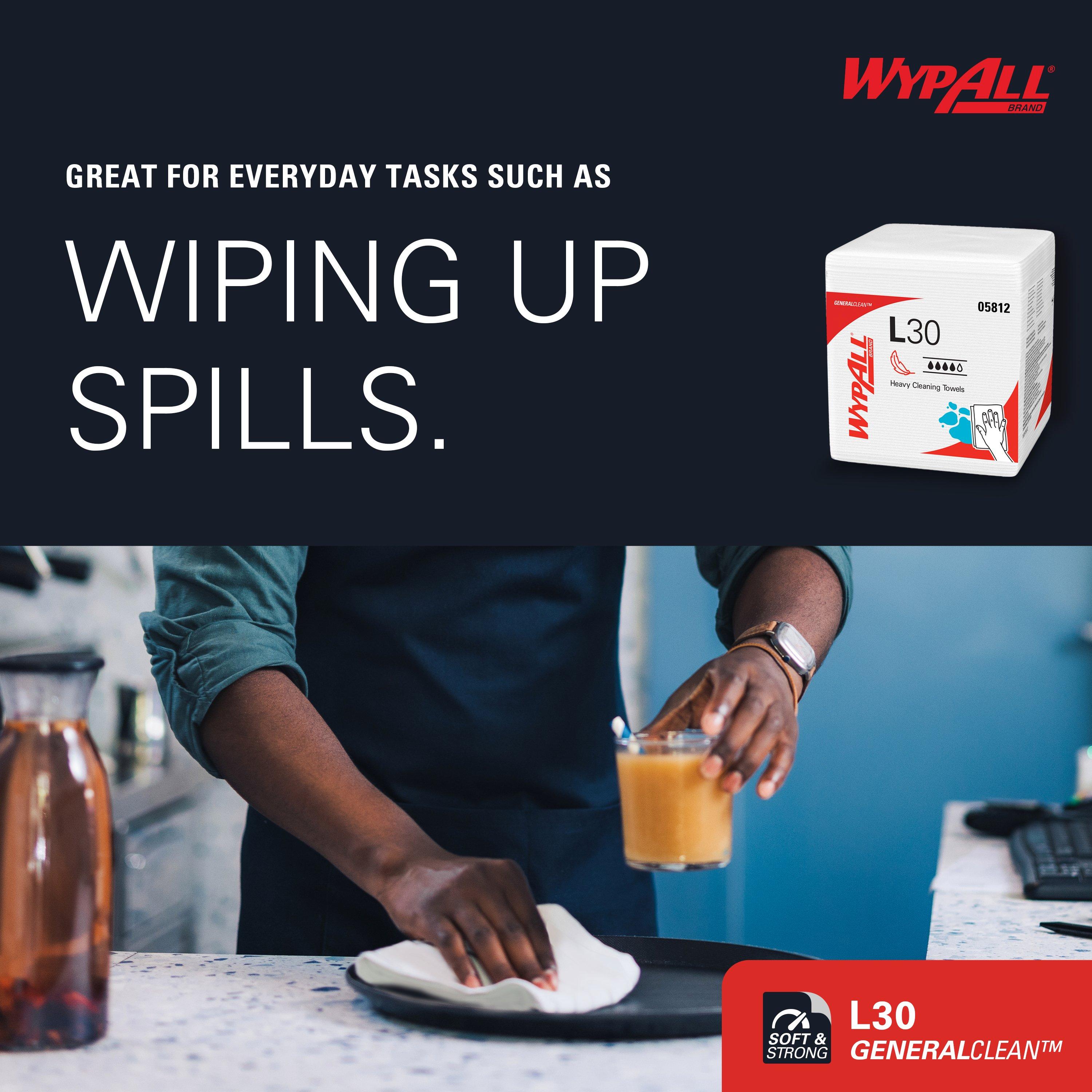 WypAll&reg; White Jumbo Roll Wipes in White 