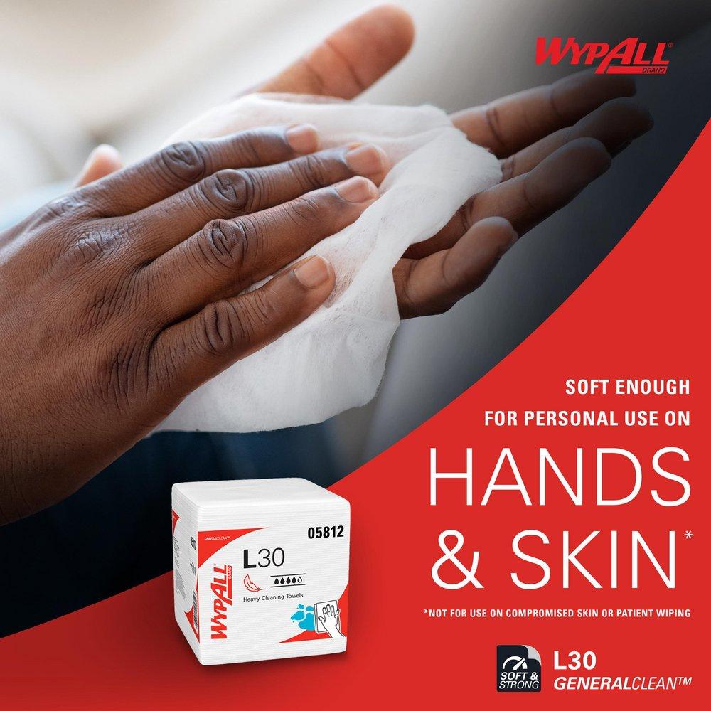 WypAll&reg; White Jumbo Roll Wipes in White 