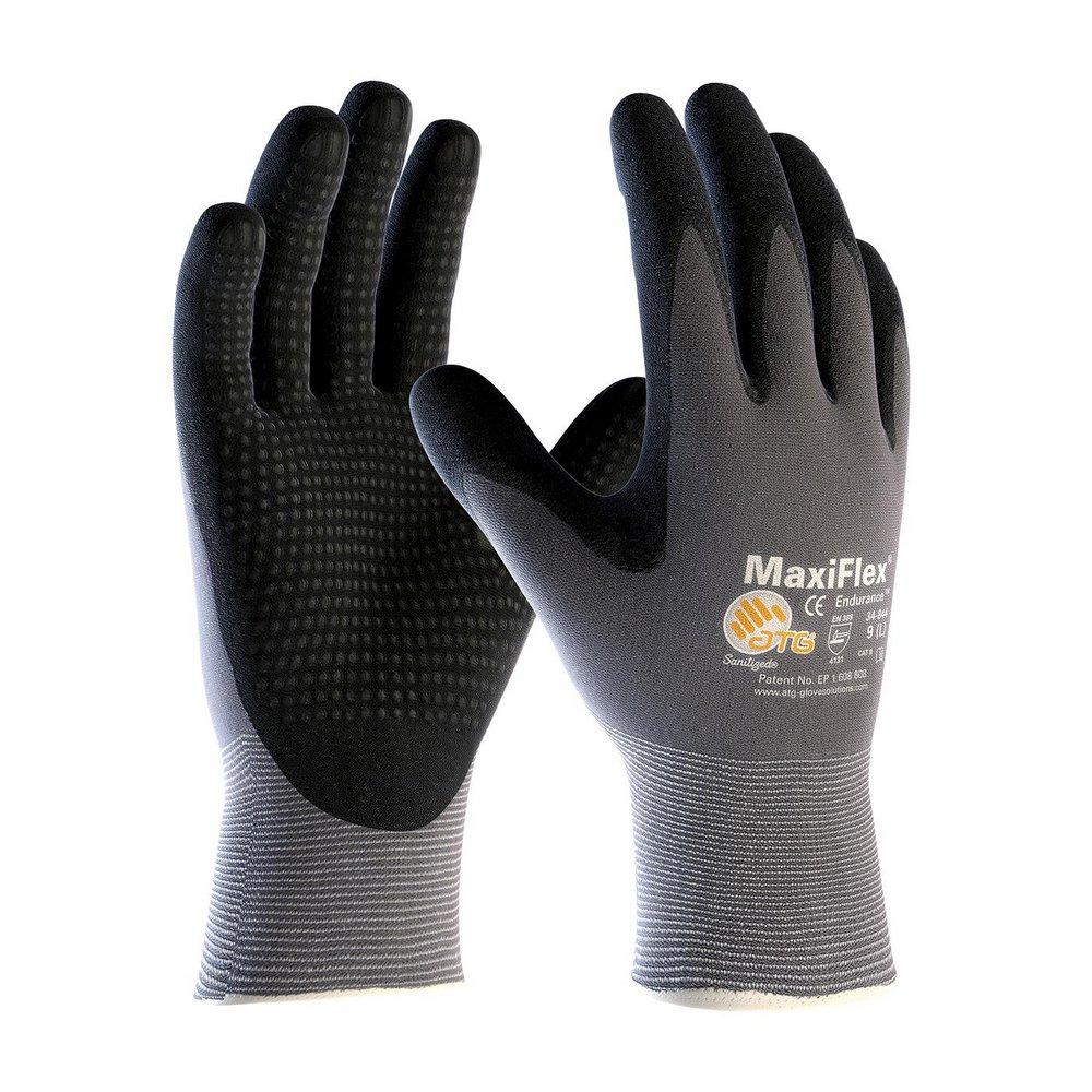 MaxiFlex&reg; Endurance&trade; Black 15 ga Micro-foam Nitrile Coated Nylon Gloves in Grey and Black 
