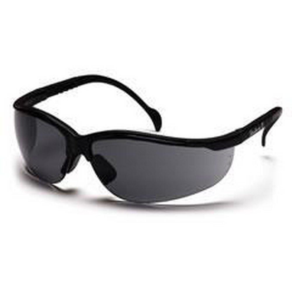Pyramex Safety Products Polycarbonate Safety Glasses with Black Frame and Lens 