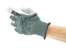 Size 9 Leather and Polycotton Pad Glove in Green and Grey