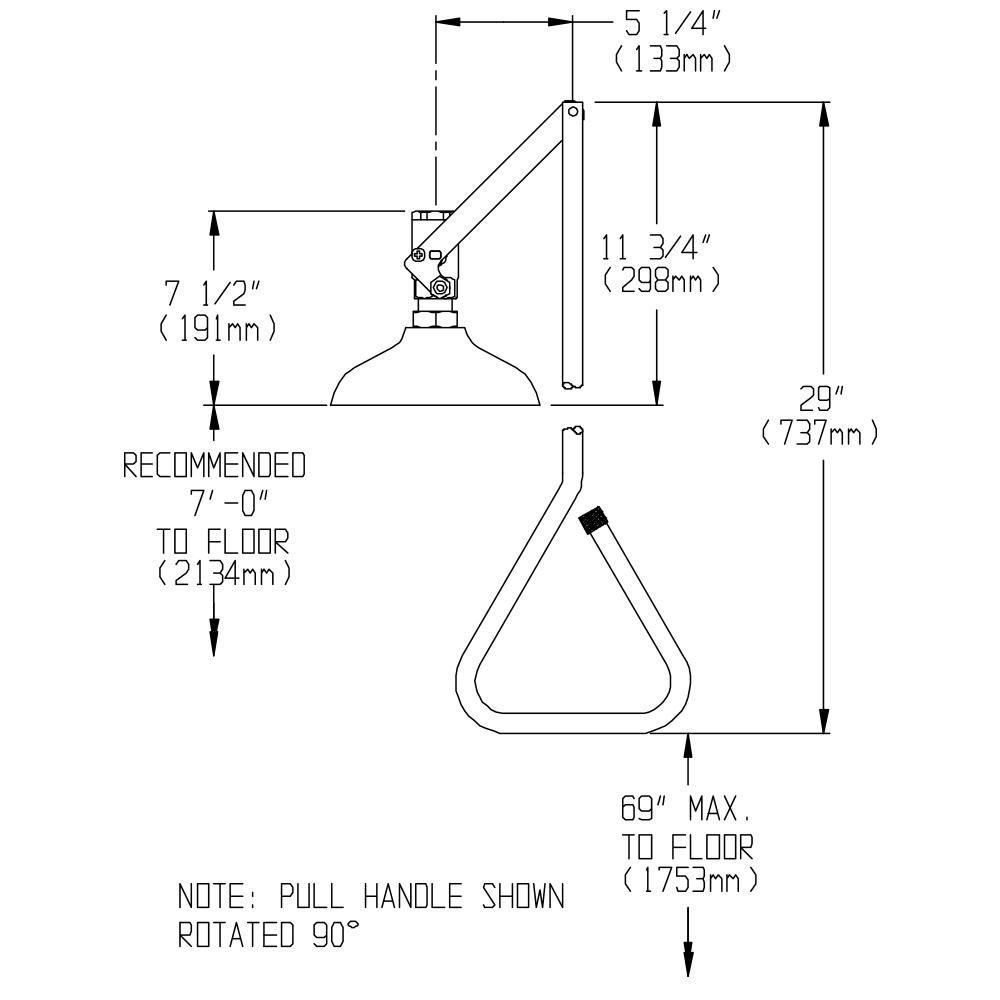 Speakman DuraJade&trade; Shower with Vertical Overhead Supply 