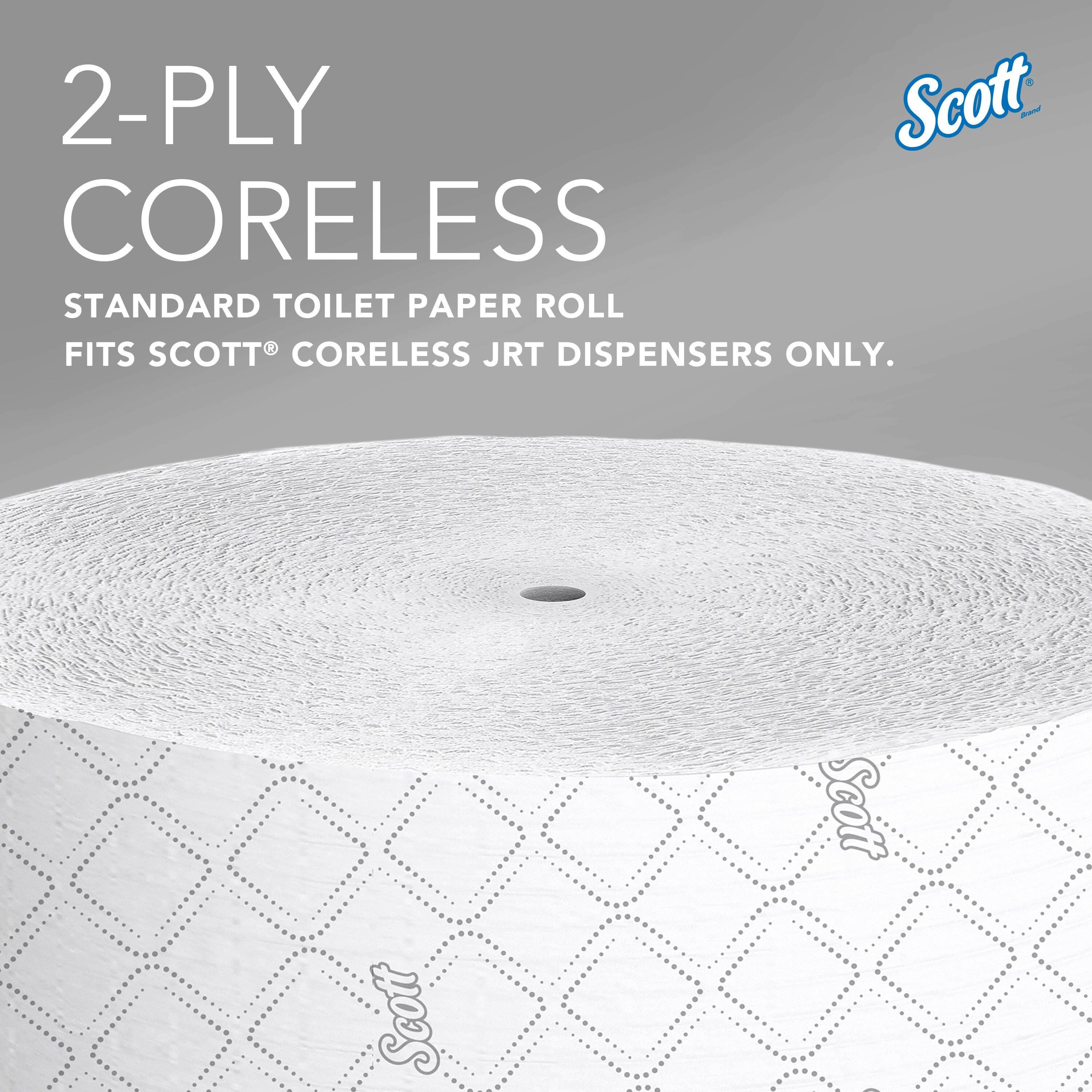 Scott&reg; White 3-39/50 in. 2-Ply Bathroom Tissue in White (Case of 12) 