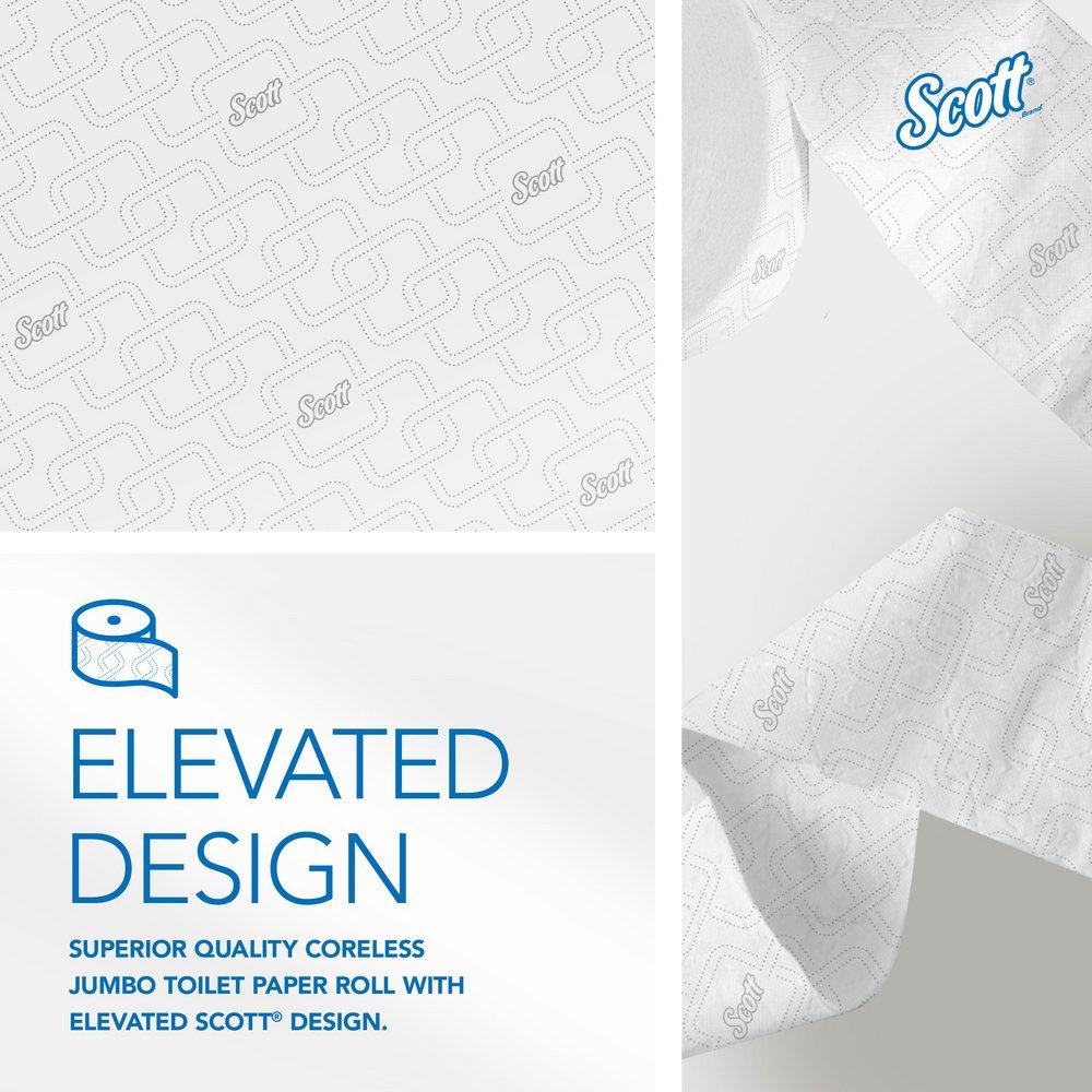 Scott® White 3-39/50 in. 2-Ply Bathroom Tissue in White (Case of 12) 