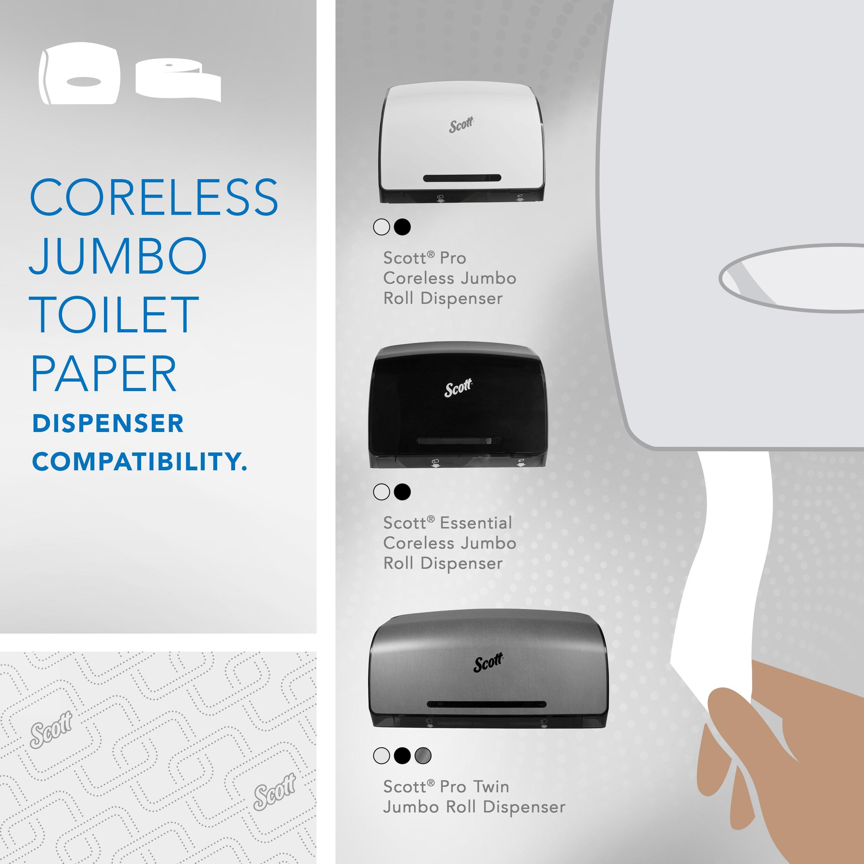 Scott® White 3-39/50 in. 2-Ply Bathroom Tissue in White (Case of 12) 