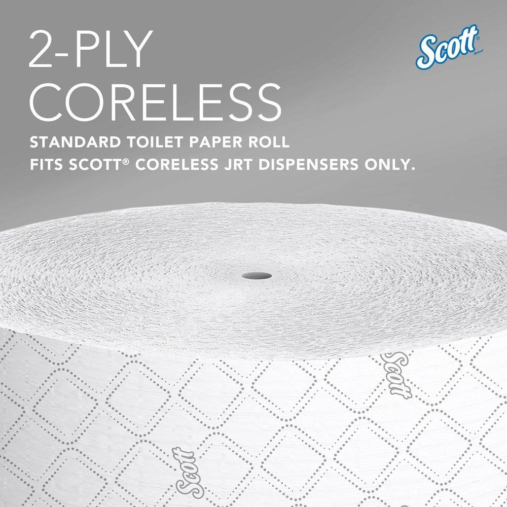 Scott® White 3-39/50 in. 2-Ply Bathroom Tissue in White (Case of 12) 