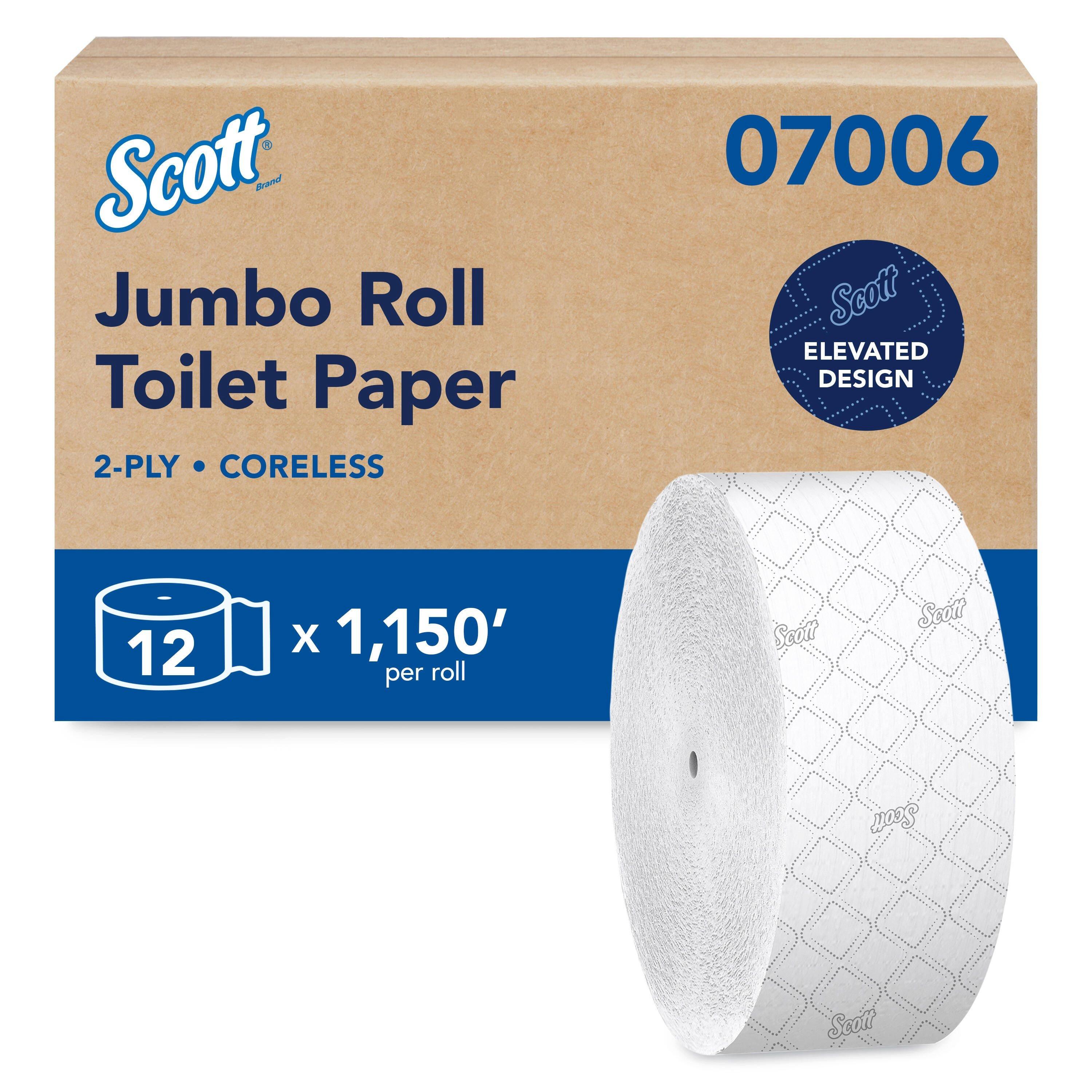 Scott&reg; White 3-39/50 in. 2-Ply Bathroom Tissue in White (Case of 12) 
