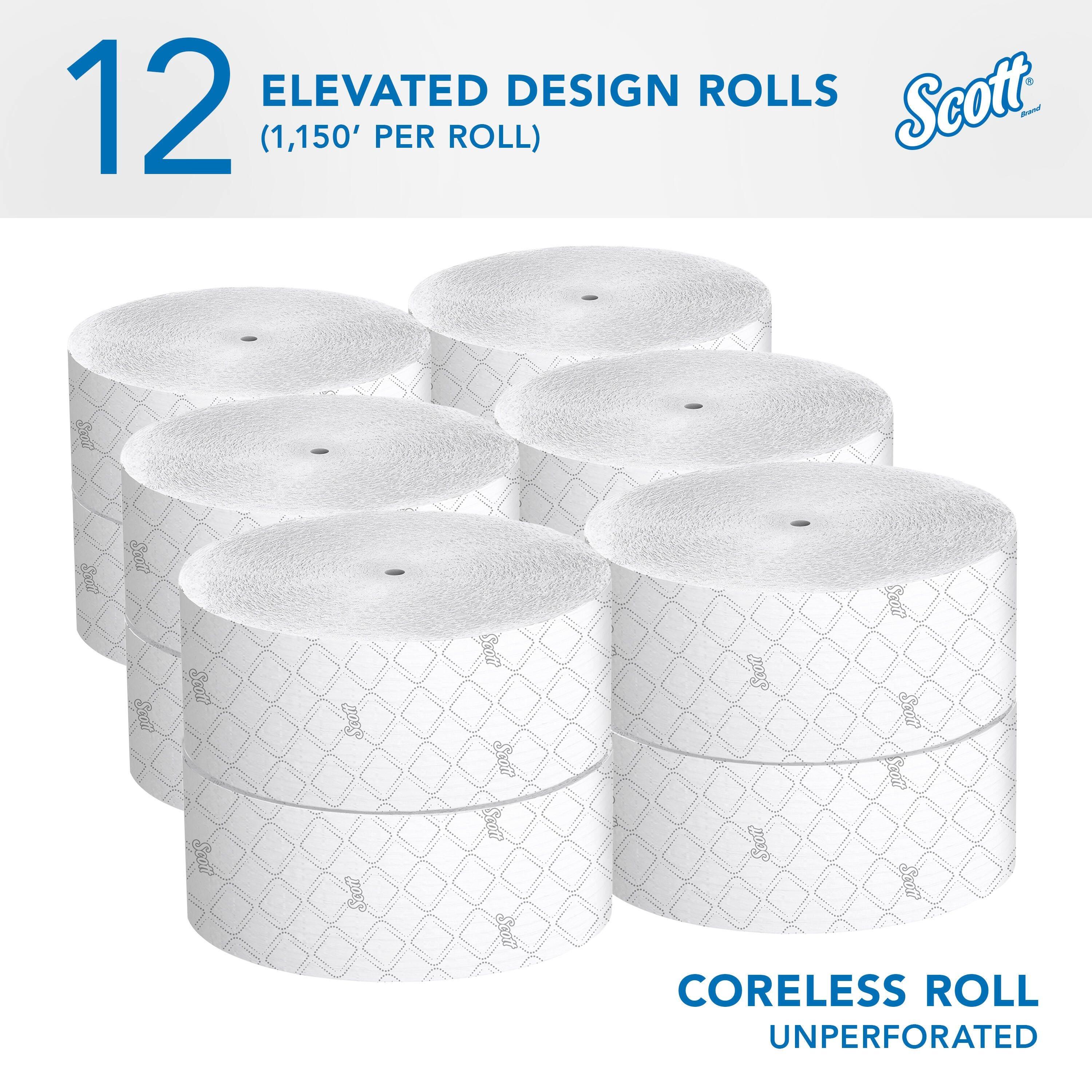 Scott&reg; White 3-39/50 in. 2-Ply Bathroom Tissue in White (Case of 12) 