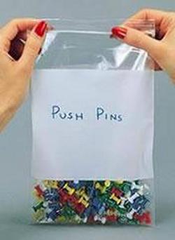 9 x 12 in. 4 mil Reclosable Bags with White Block