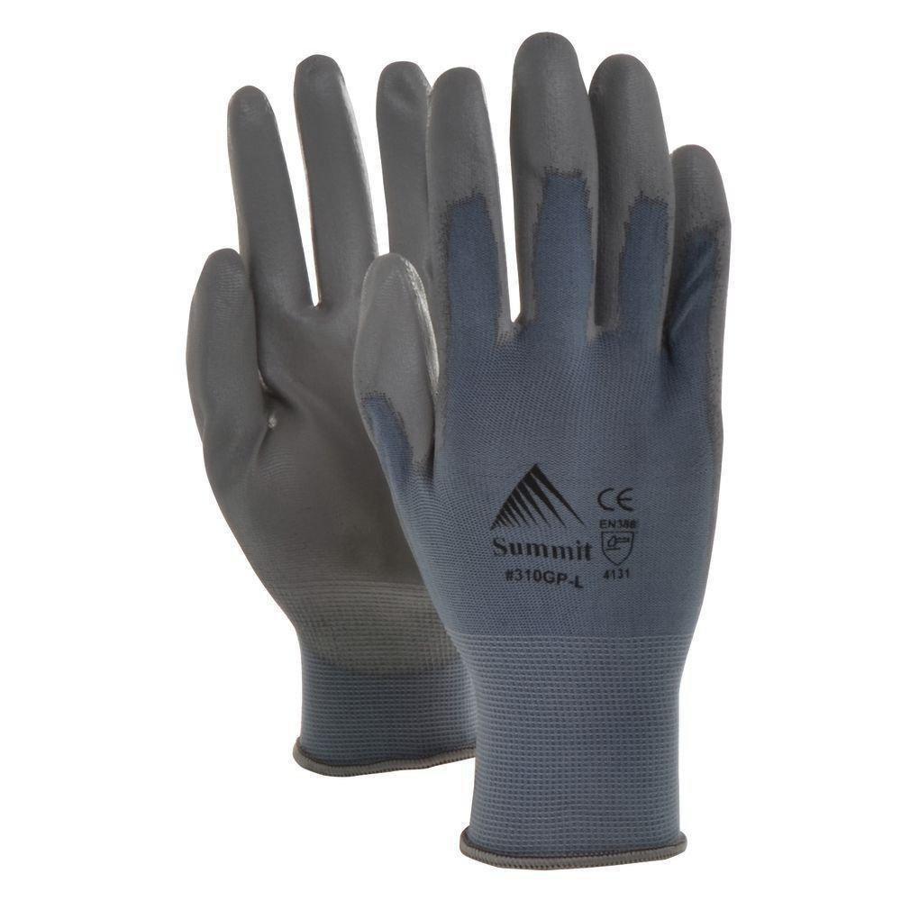 Summit Glove Grey Knit and Plastic Glove 