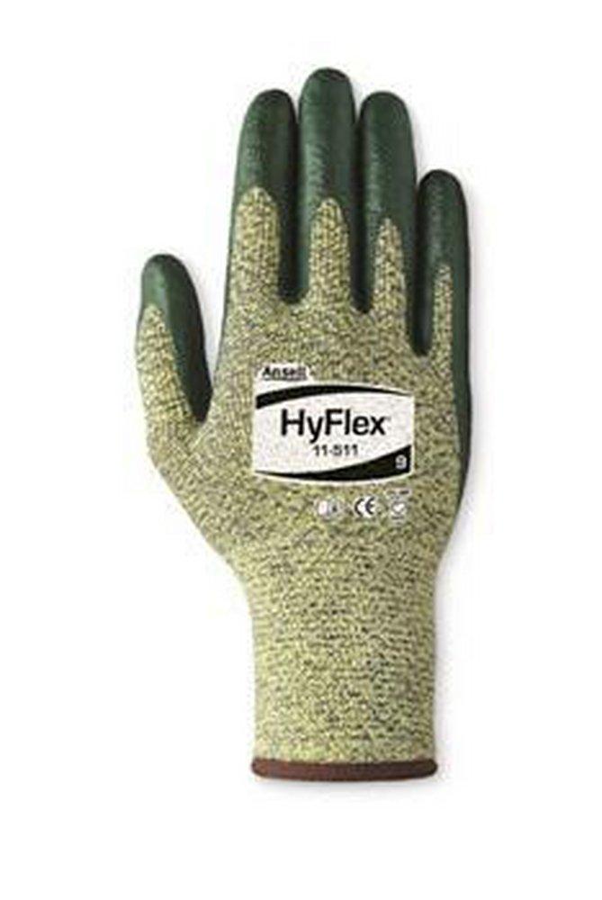 Ansell Occupational Healthcare Green Foam Nitrile and Palm Coated Kevlar&reg;, Spandex and Stainless Steel Reusable Cut Resistant Gloves in Green 
