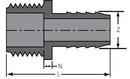 Grey Threaded MPT PVC Adapter 