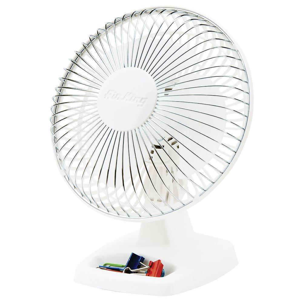 Air King America Inc White 6 in. 2-speed Polypropylene Table Fan 