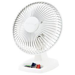 6 in. 2-speed Polypropylene Table Fan in White