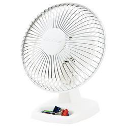 6 in. 2-speed Polypropylene Table Fan in White