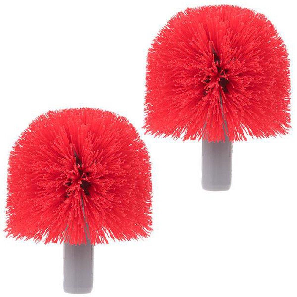 Red Replacement Head for Ergo-Toilet-Bowl Brush System 
