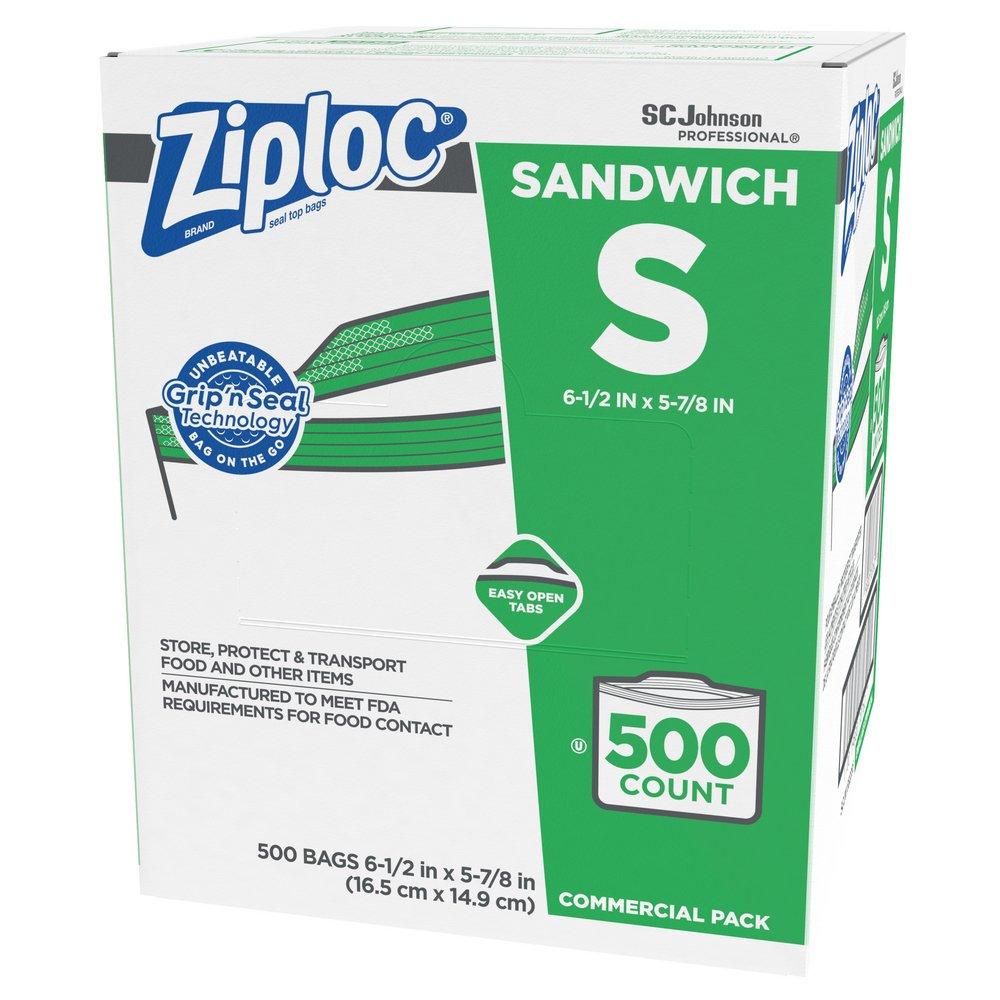 Ziploc Clear 6 in. Commercial Sandwich Bag (Case of 500) 