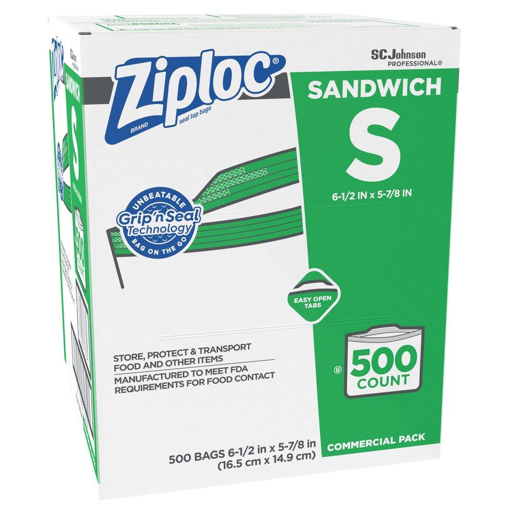 Ziploc Clear 6 in. Commercial Sandwich Bag (Case of 500) 