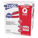 Ziploc Clear 7 in. Commercial Storage Quart Bag (Case of 500) 