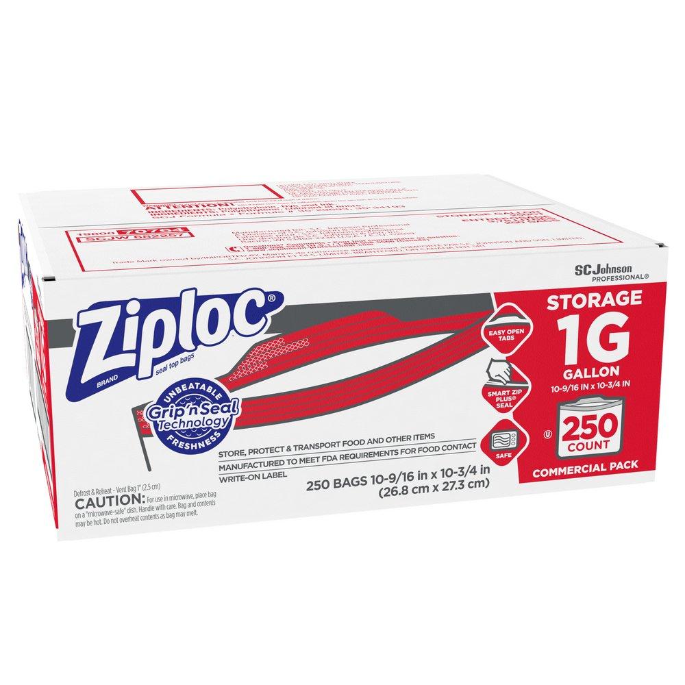 Ziploc Clear 10-9/16 in. Commercial Gallon Storage Bags (Case of 250) 