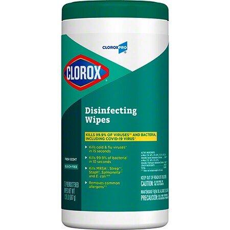 RJ Schinner Company White 8 x 7 in. Bathrooms, Gym, Hospitals and Kitchen Plastic and Fiberglass Disinfectant Wipes (Case of 450) 