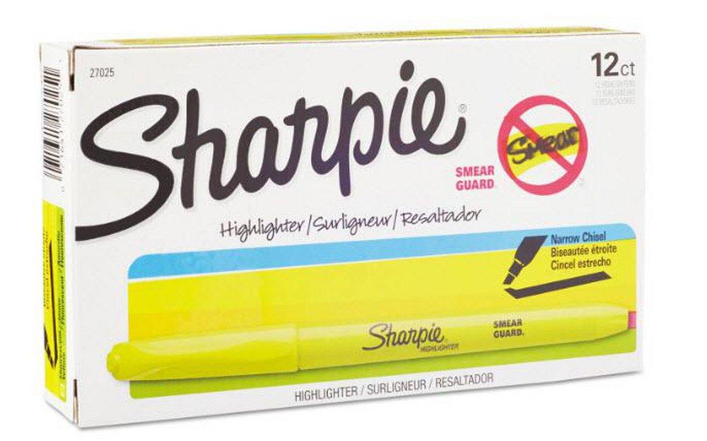 Sanford Corporation Fluorescent Yellow Retractable Highlighter (12 Pack) 