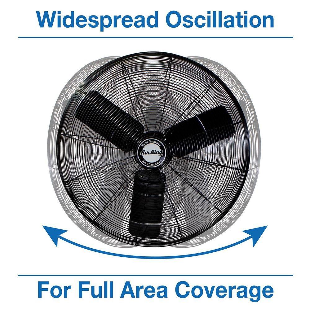 Air King America Inc 3-Blade Oscillating Wall Mount Portable Fan 
