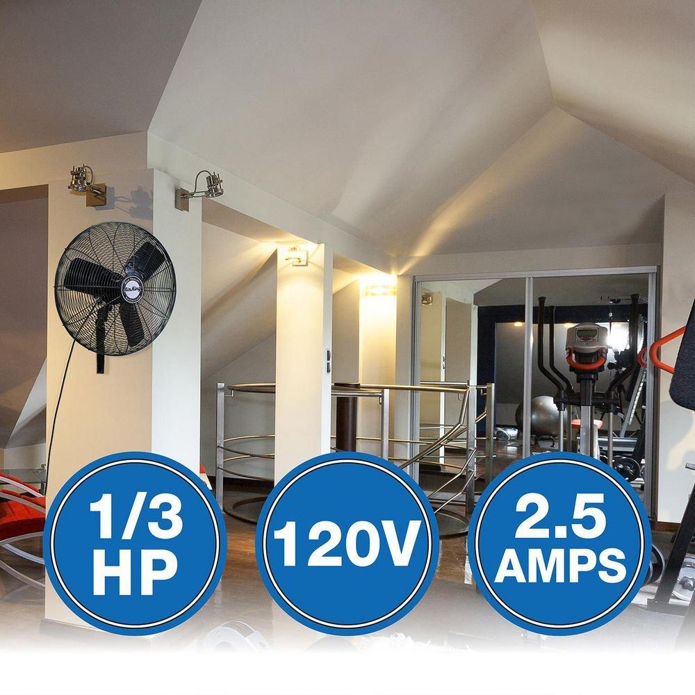 Air King America Inc 3-Blade Oscillating Wall Mount Portable Fan 