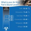 Air King America Inc 3-Blade Oscillating Wall Mount Portable Fan 