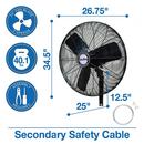 Air King America Inc 3-Blade Oscillating Wall Mount Portable Fan 