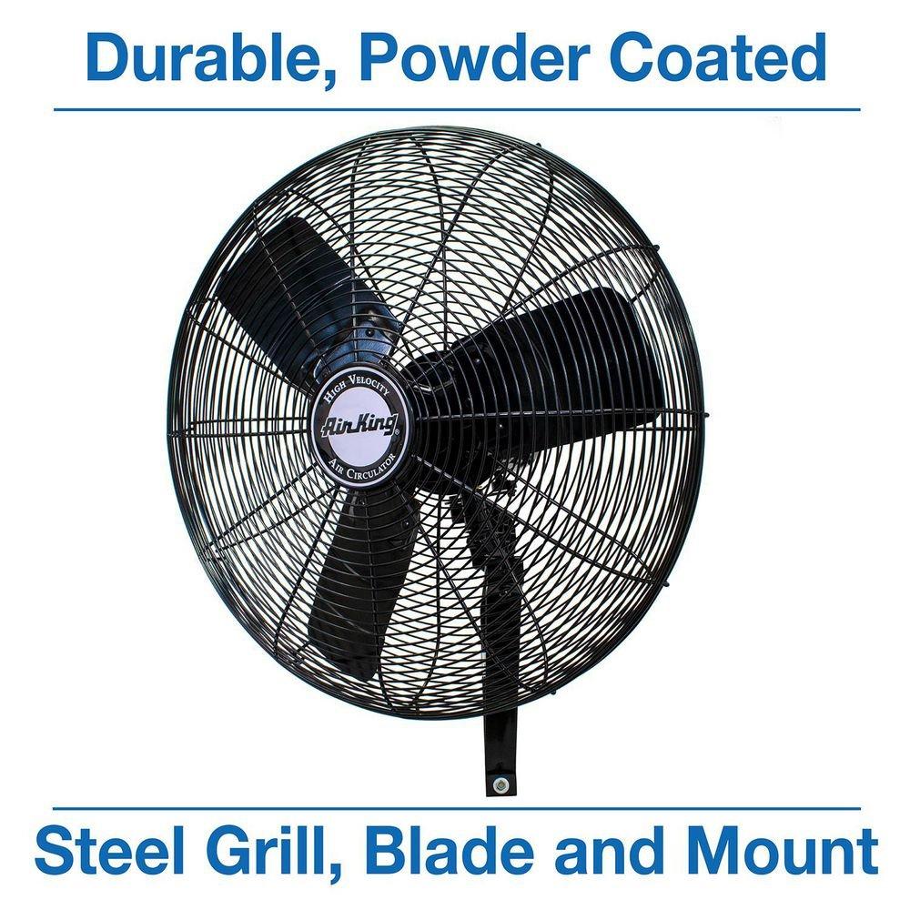 Air King America Inc 3-Blade Oscillating Wall Mount Portable Fan 