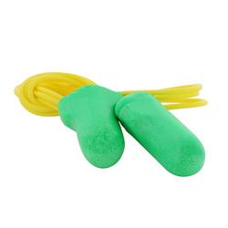 33 dB Corded Foam Disposable Ear Plugs (Box of 100) in Green